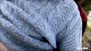 THE MOST Gorgeous Ass & HUNG Cock Bareback Fuck EVER! Have Rough Sex In Public Woods Hot POV!